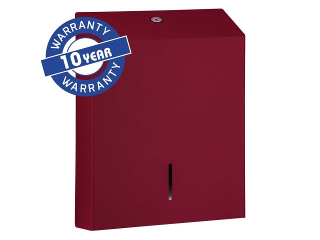 MERIDA STELLA RED LINE SLIM MAXI folded paper towel dispenser, red